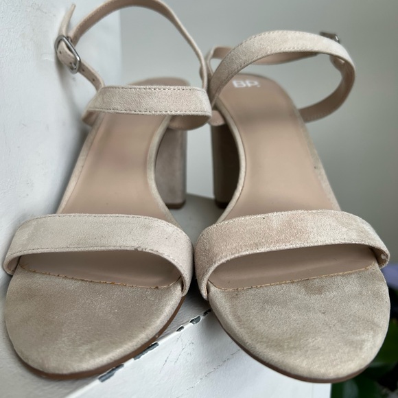 bp Shoes - BP. Cream Block Heel Sandal Heels